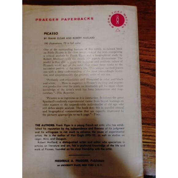 'Picasso' (Frank Elgar - 1960) (ID:19081) Third Printing, 1960 VGC - Picture 12 of 12